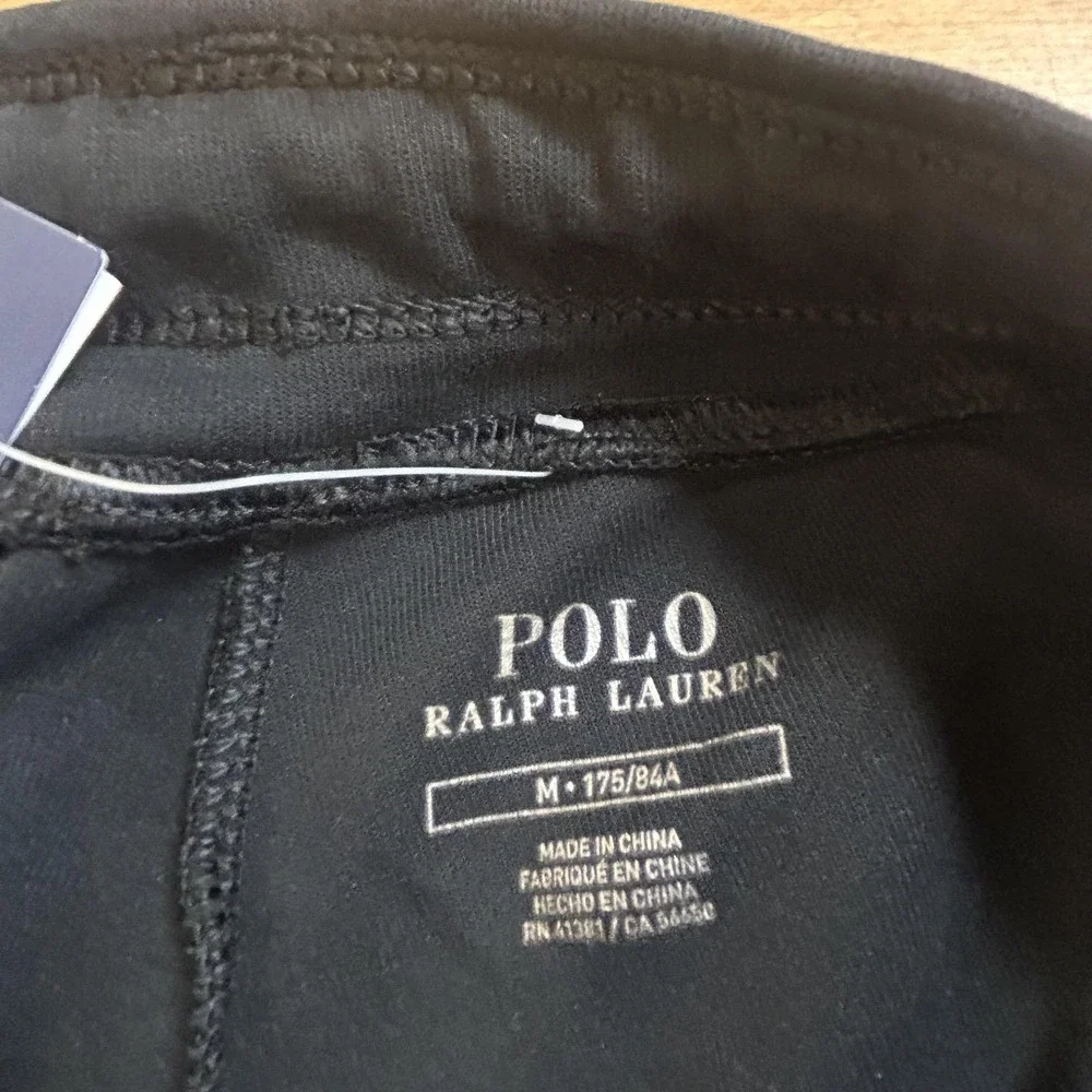 Polo Ralph Lauren Pants Mens M Black Knit Jogger Sweatpants NWT Logo Pockets